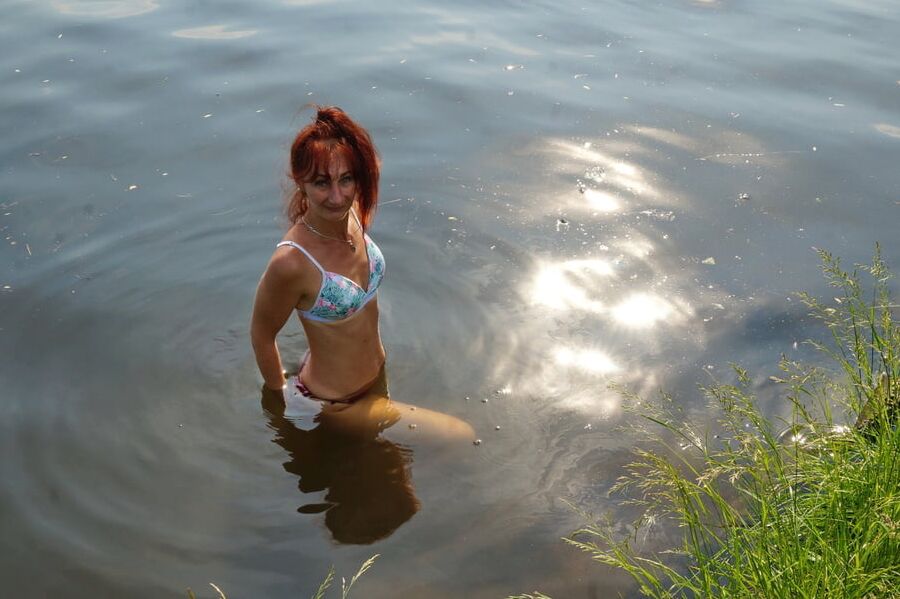In the pond, in the glare