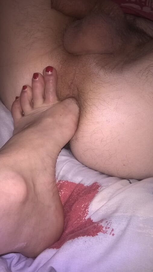 Hairy Mature Wife Toes In Husband Ass