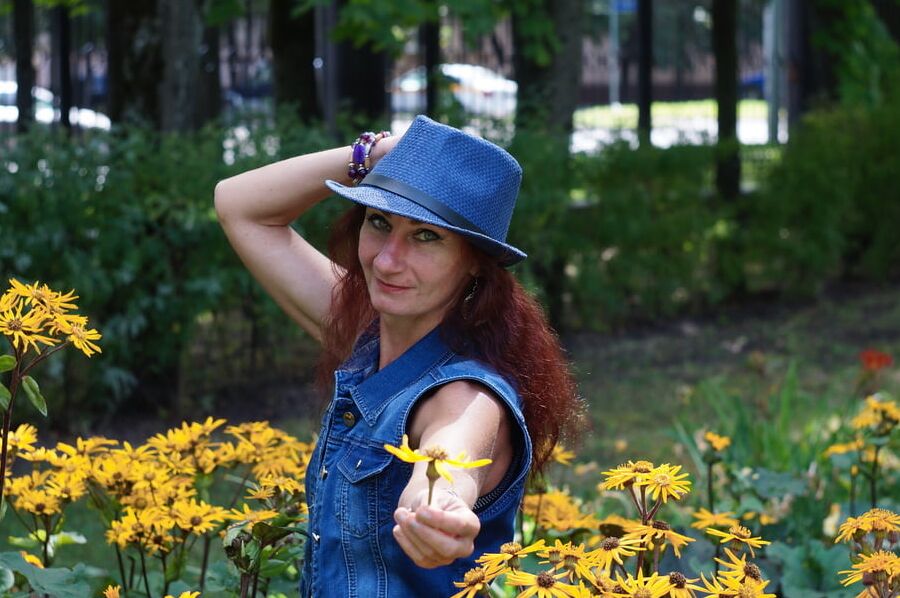 With Orange Flowers