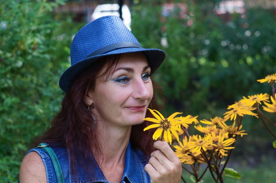 With Orange Flowers