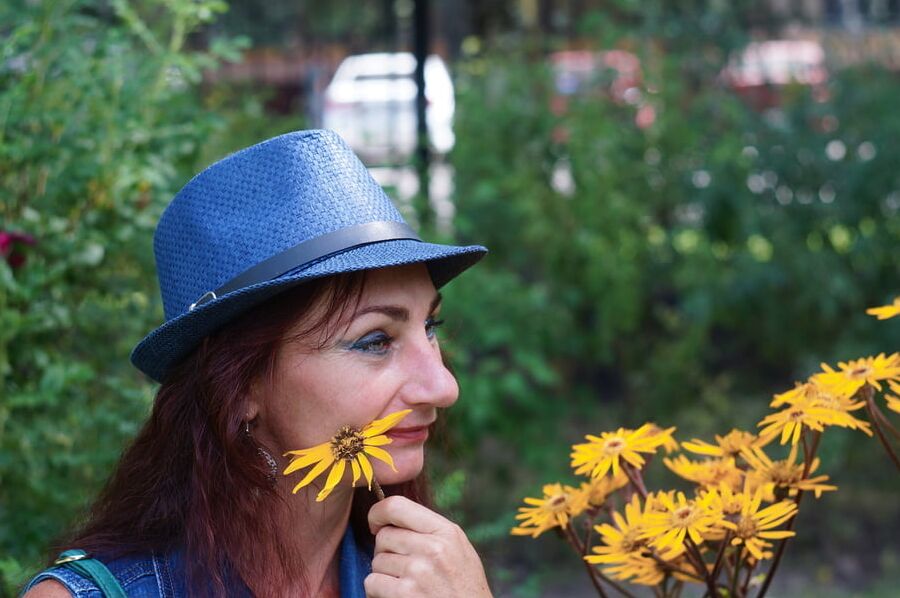 With Orange Flowers