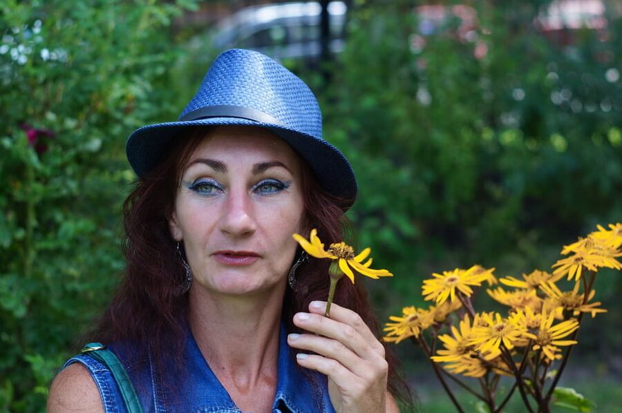 With Orange Flowers