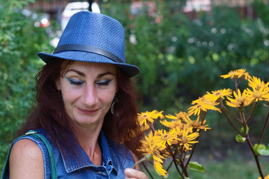 With Orange Flowers