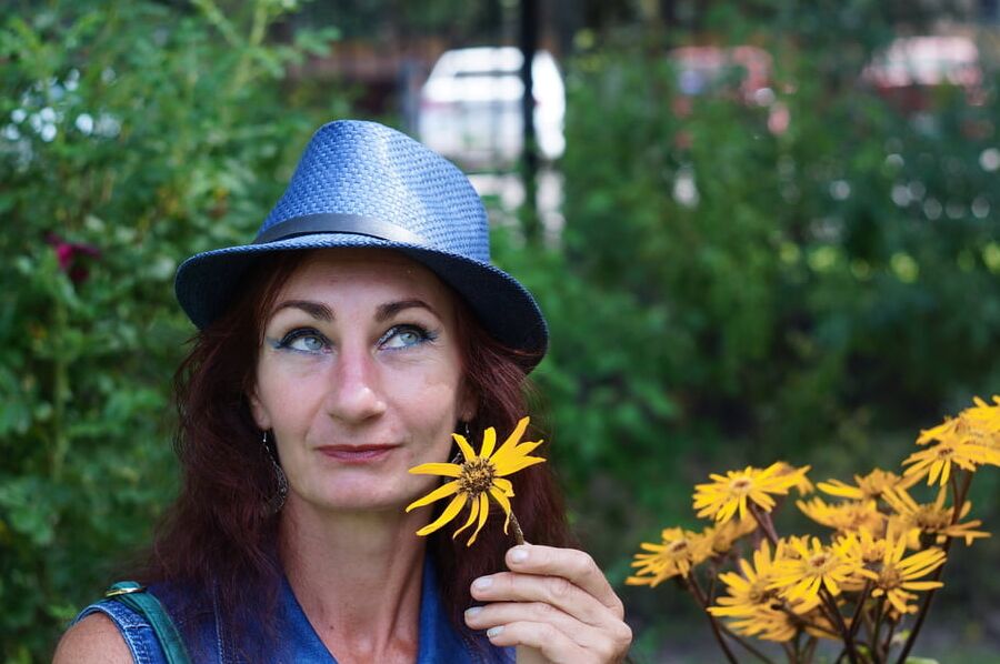 With Orange Flowers