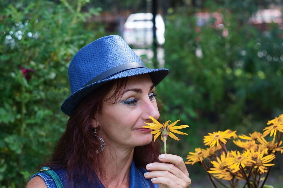 With Orange Flowers