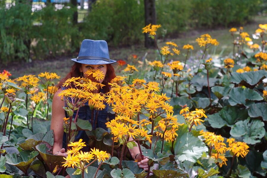 In orange flowers 1