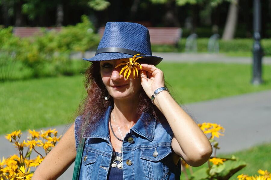 In orange flowers 1