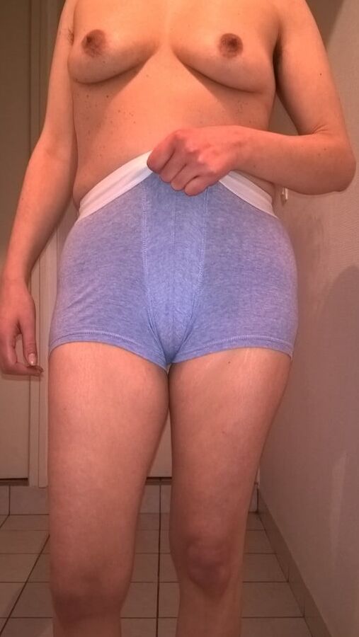 Hairy wife in boxer
