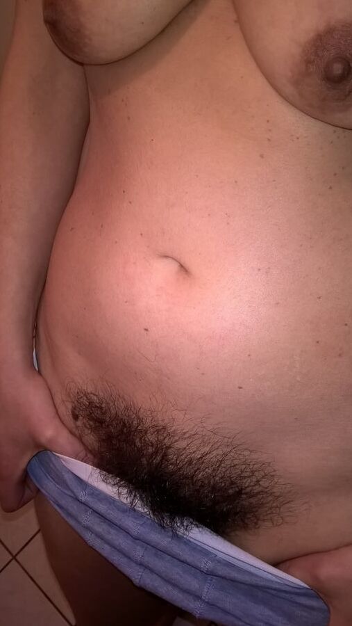 Hairy wife in boxer