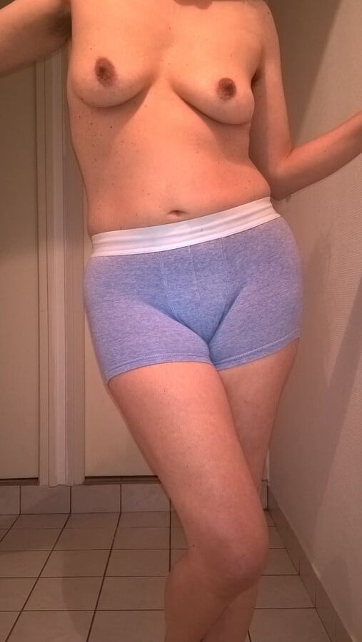 Hairy wife in boxer