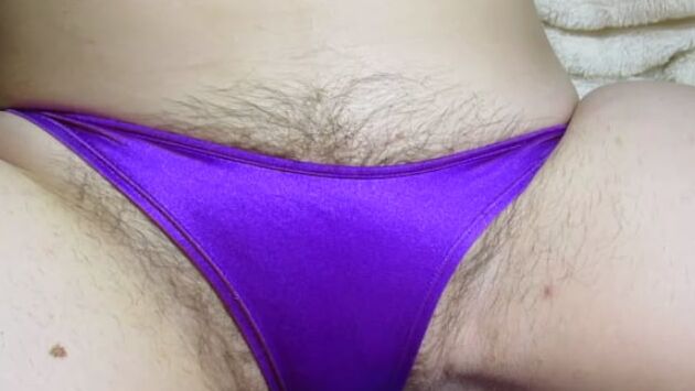Wet Hairy Pussy In Thong Swimsuit Bush Showing