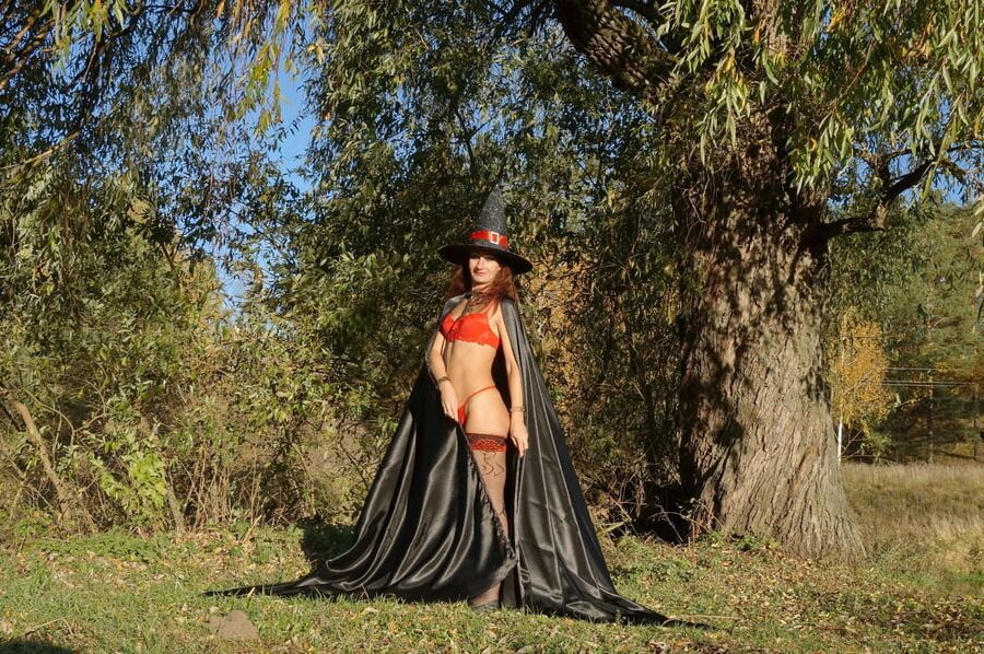 Witch in Black Coat