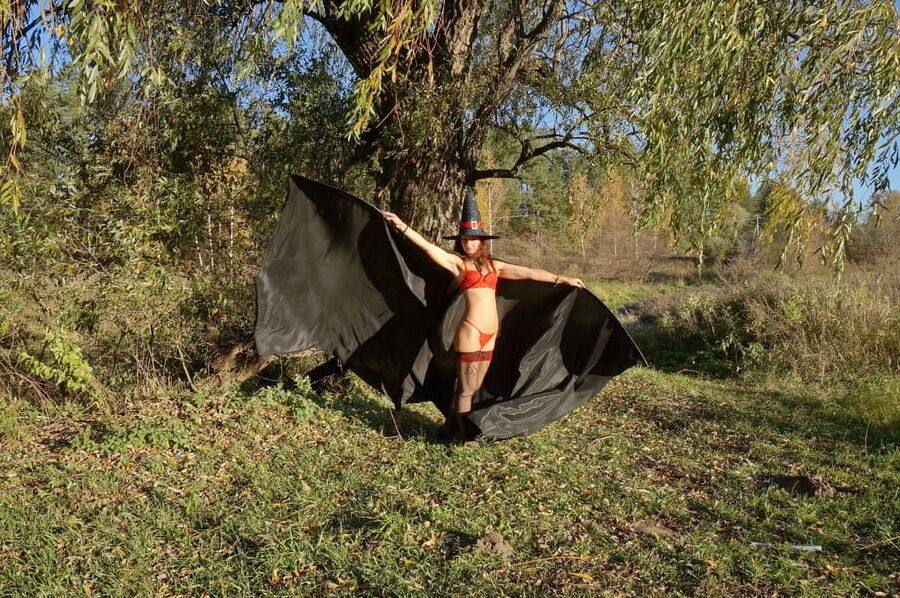 Witch in Black Coat