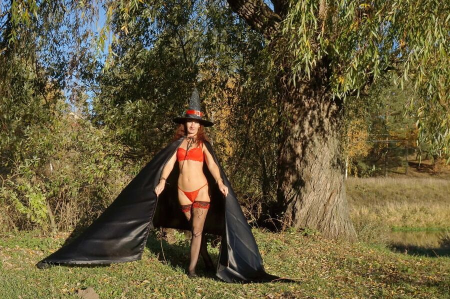Witch in Black Coat