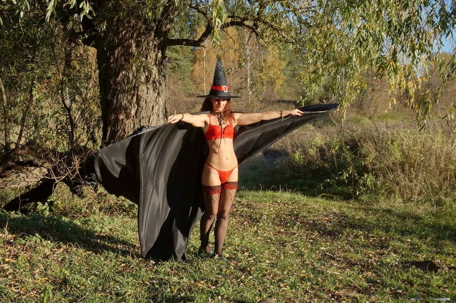 Witch in Black Coat