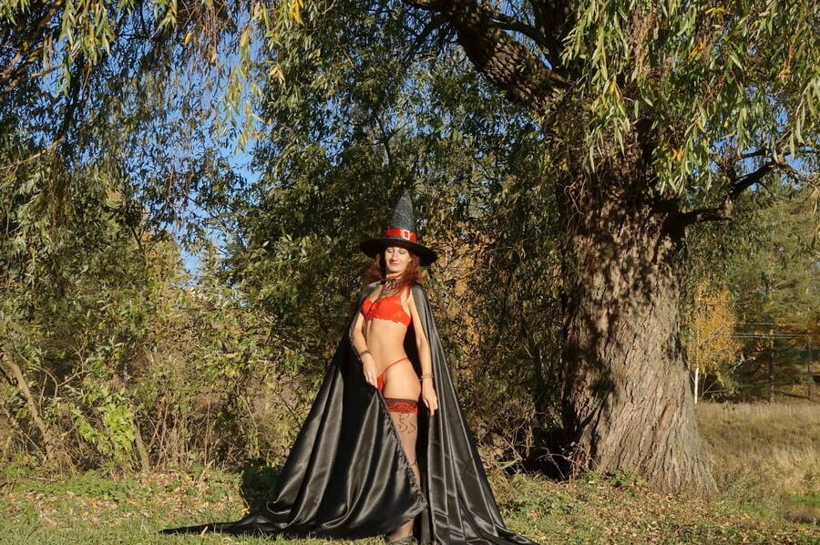 Witch in Black Coat