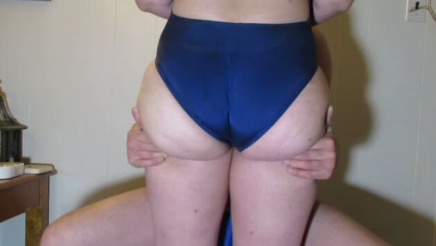 PAWG BBW Booty in One Piece Swimsuit Spandex Ass Mature Butt