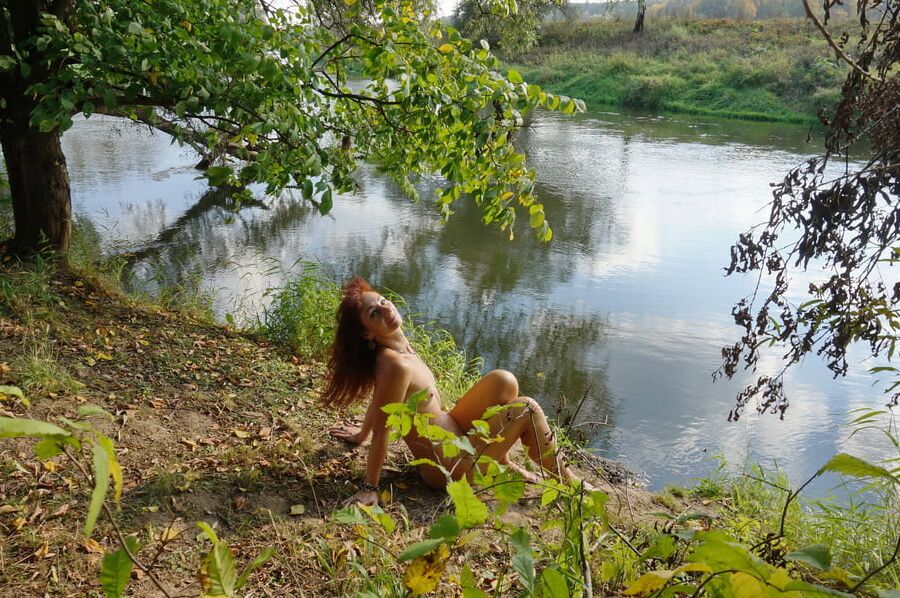 Sitting on the Beach Istra-river