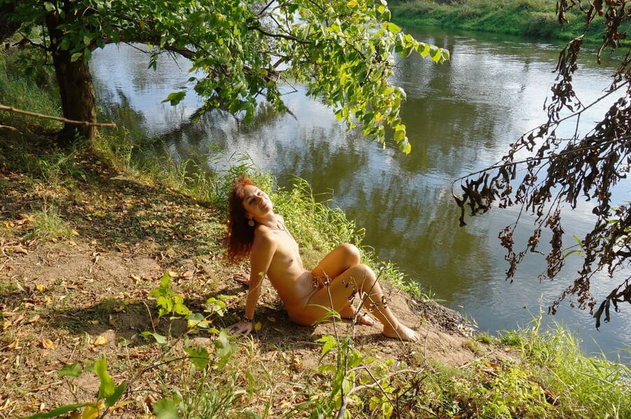 Sitting on the Beach Istra-river