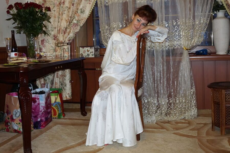 In the same wedding dress