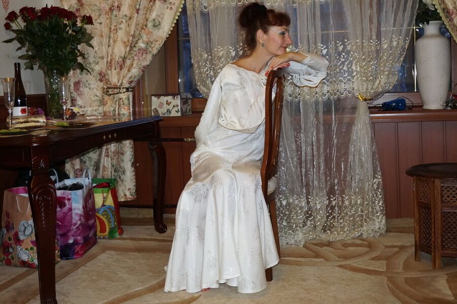 In the same wedding dress