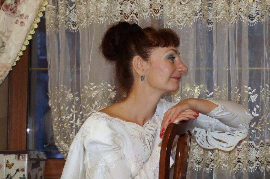 In the same wedding dress