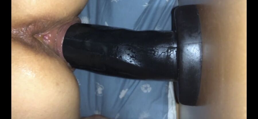 MYhotmilfGF rides a huge Dildo