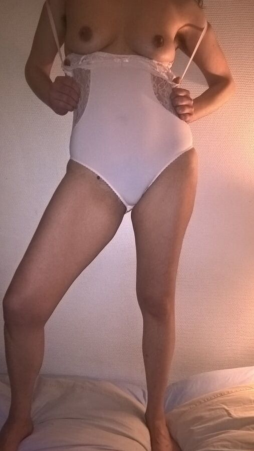 My beautiful hairy wife in bodysuit