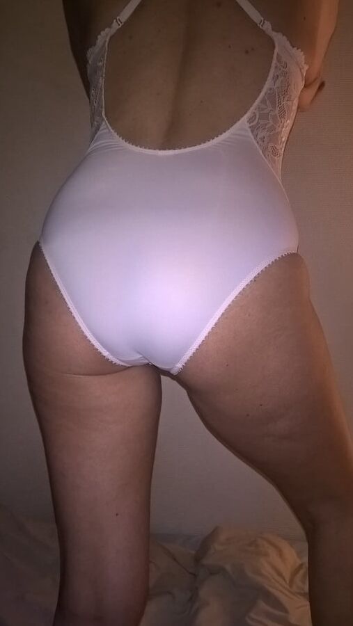 My beautiful hairy wife in bodysuit