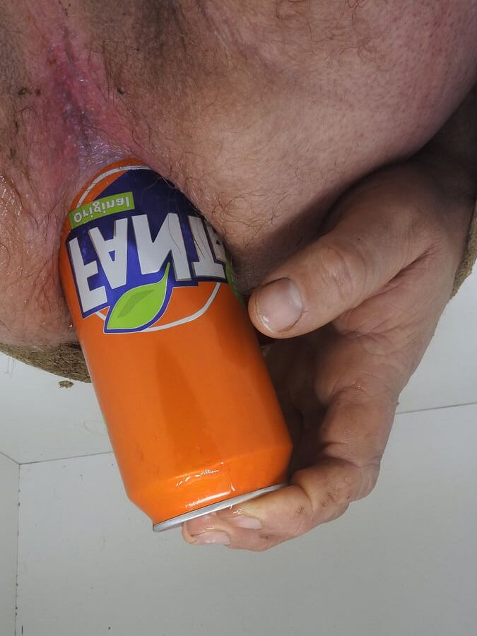 Fanta big can in ass
