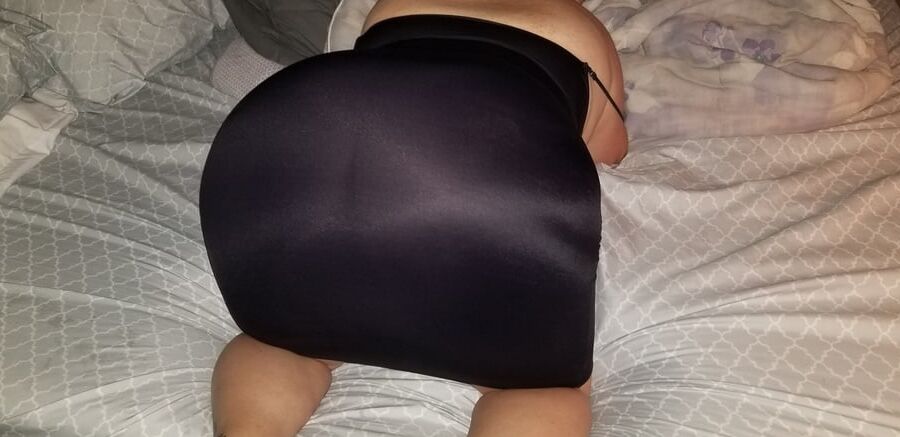 Sexy BBW Little Black Dress and Sold Pink Panties