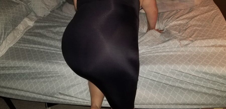 Sexy BBW Little Black Dress and Sold Pink Panties