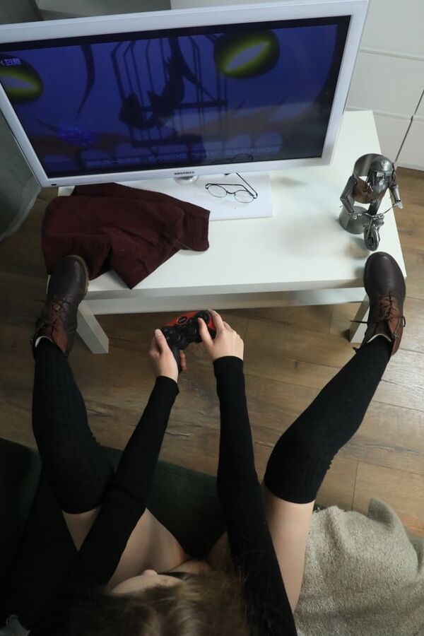 Gamer teen Adela - Geek Nerd porn