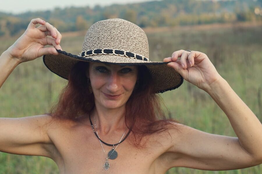 In the Hat on autumn landscape