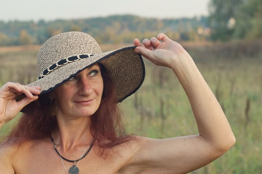In the Hat on autumn landscape