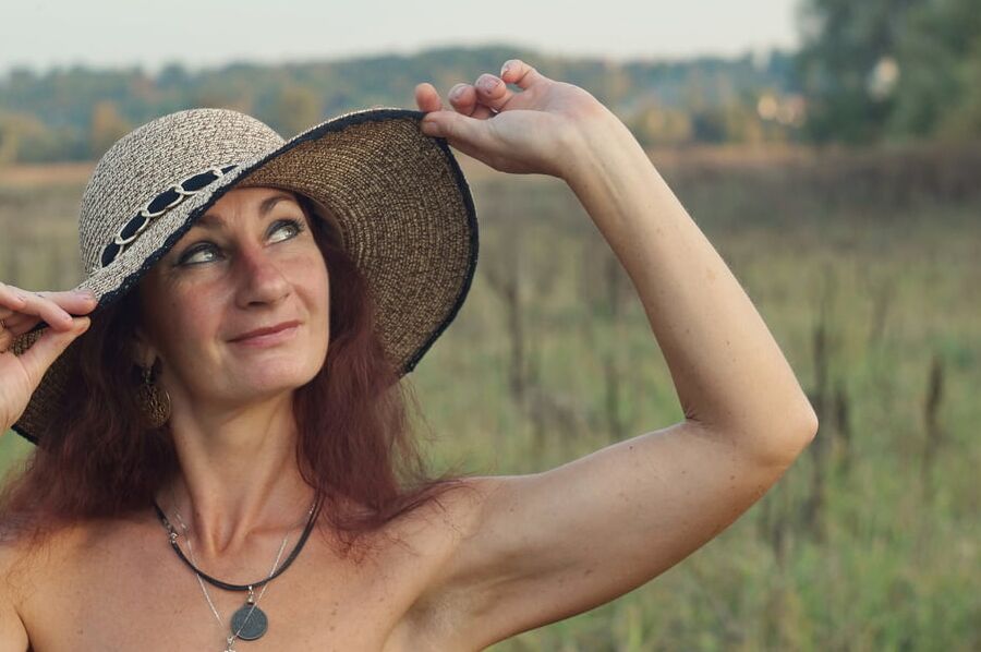 In the Hat on autumn landscape