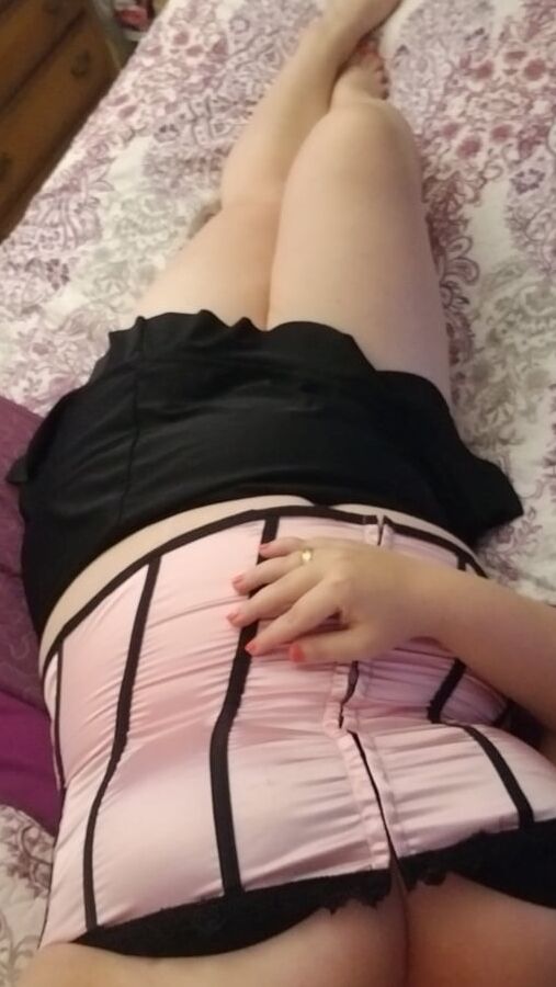 Pink corset & skirt picked out by a sweet girlfriend