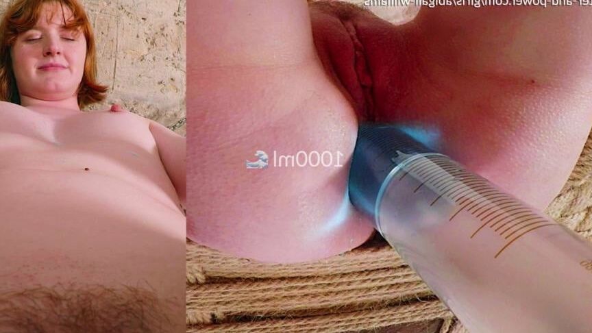 Abigail Williams came to try her first high-volume enema exp