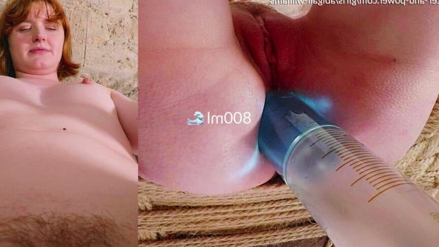 Abigail Williams came to try her first high-volume enema exp