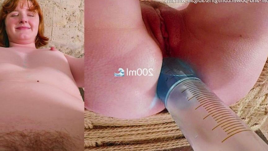 Abigail Williams came to try her first high-volume enema exp