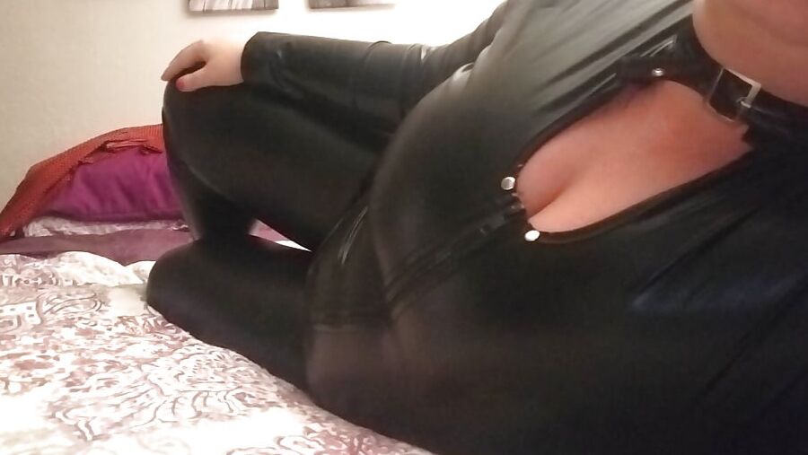 New cat suit birthday surprise for hubby - milf housewife