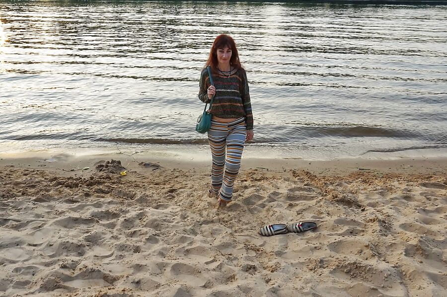 In AKIRA pants near Moscow-river in evening