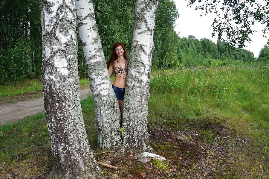 Among  Birch in Shirt