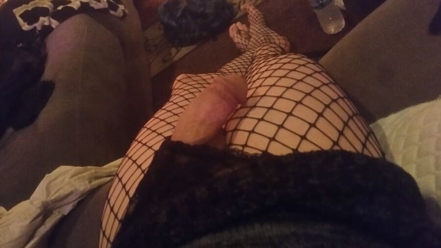 Cross dressing in fishnets and lace