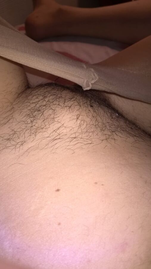My beautiful hairy wife selfies in pantyhose