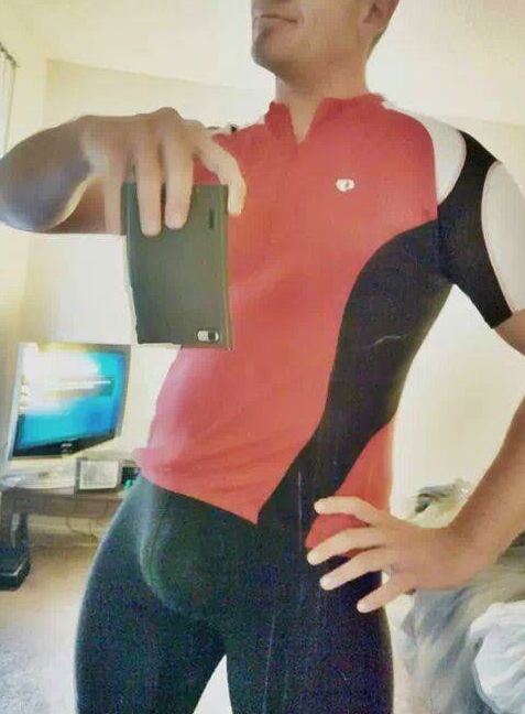 WHAT I WEAR TO MY COED CYCLING GROUP....BULGING SPANDEX!