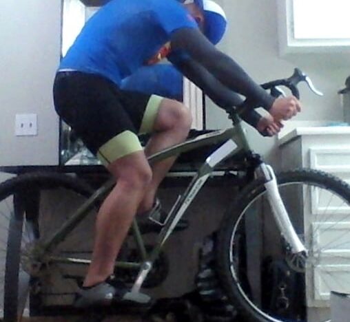 WHAT I WEAR TO MY COED CYCLING GROUP....BULGING SPANDEX!