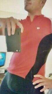 WHAT I WEAR TO MY COED CYCLING GROUP....BULGING SPANDEX!