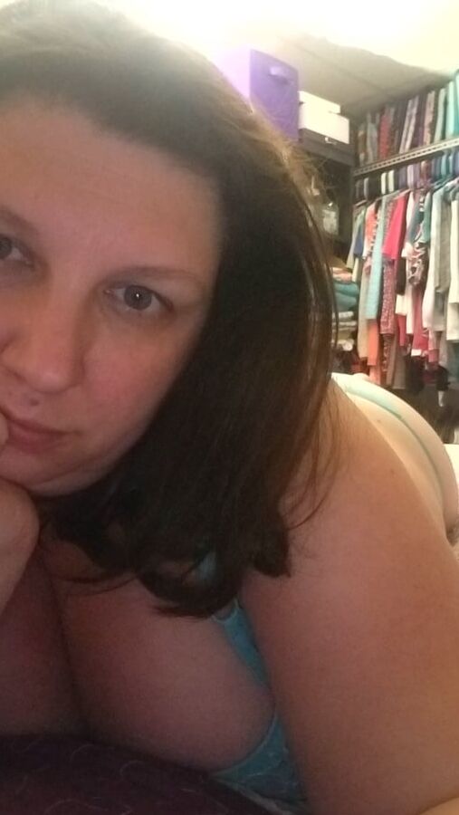Blue lace panty tease  bored housewife milf bbw