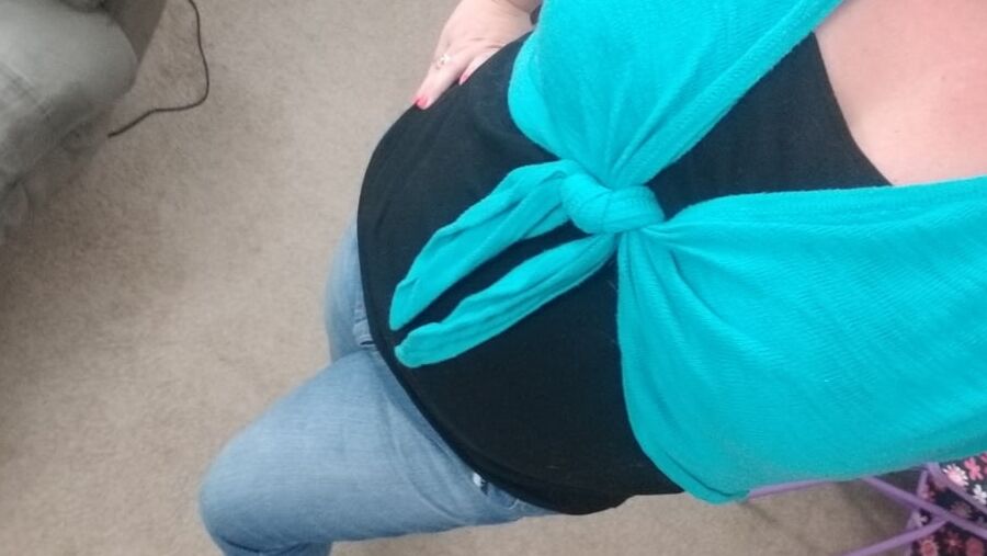 Blue lace panty tease  bored housewife milf bbw